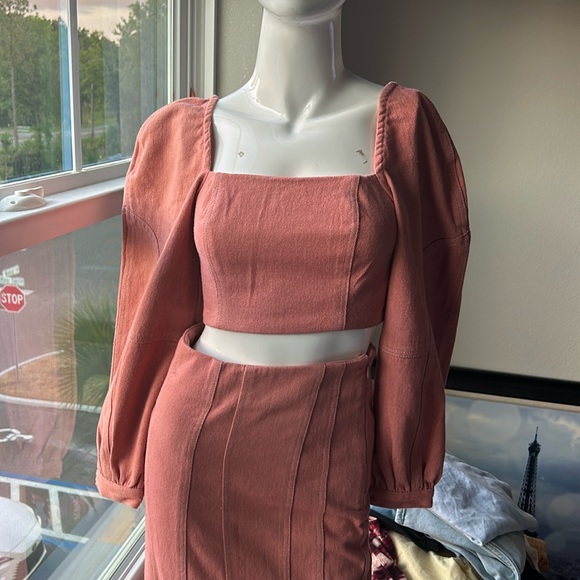 Free People Pink Skirt Set - Picture 3 of 9